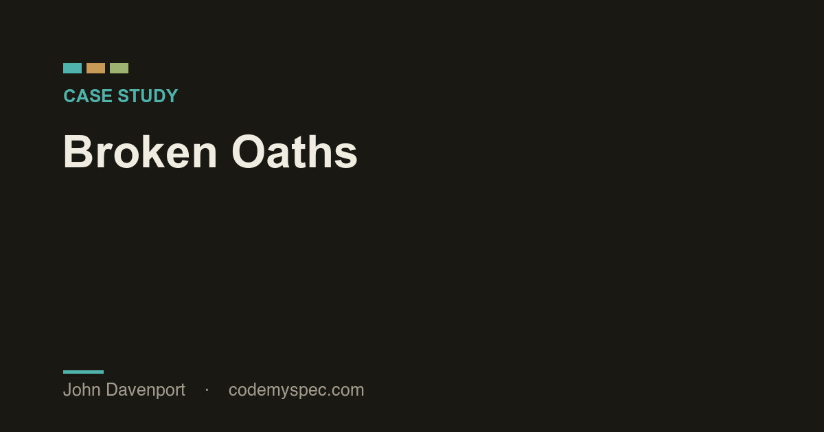 Broken Oaths case study preview